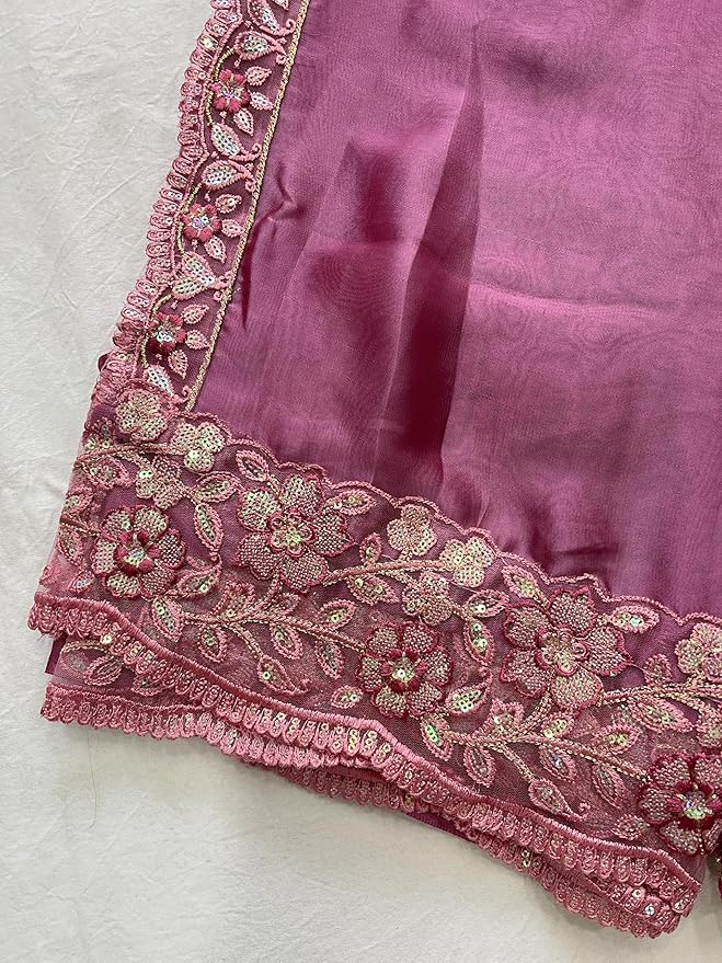 Women's Rangoli Silk Embroidery Saree