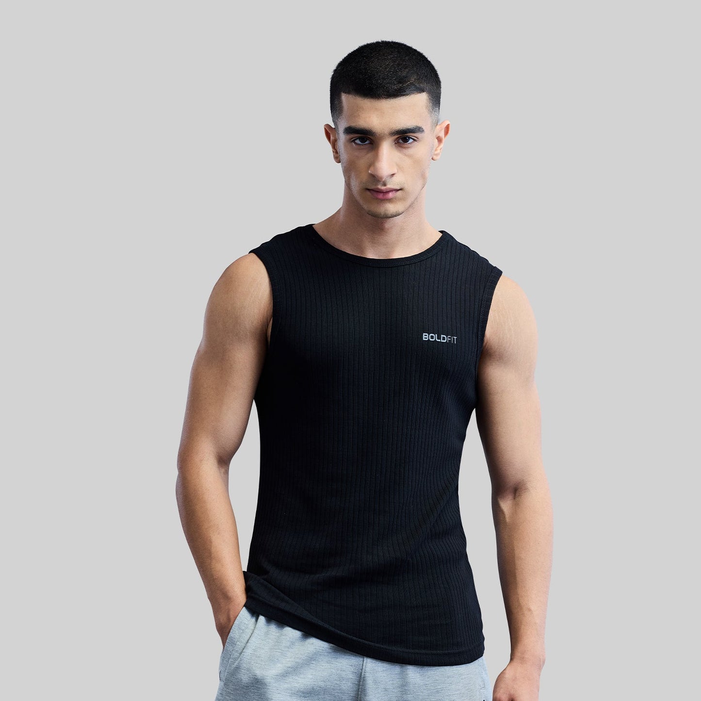 Sleeveless Vest for Men Black