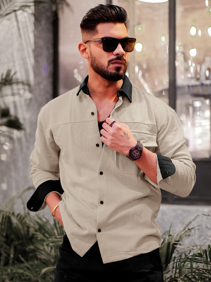 Brooklyn Knit Beige Shirt