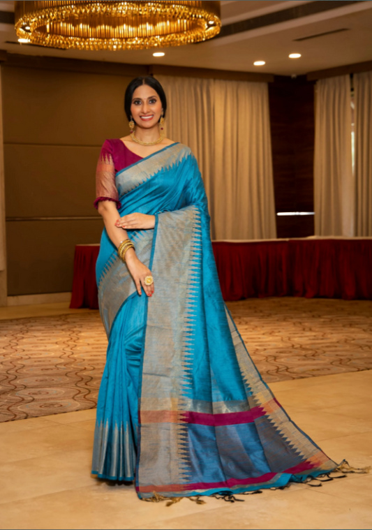 Raw Silk Weaving Saree