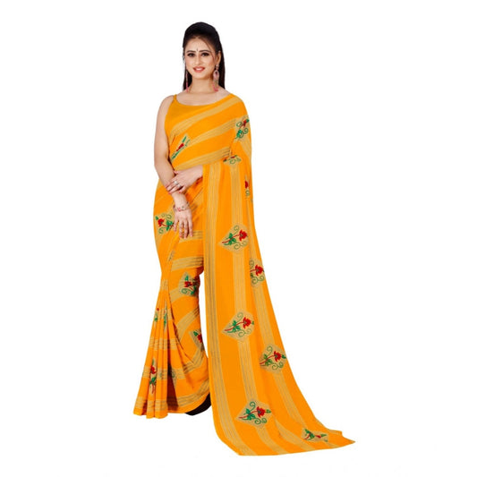 Women's Poly Georgette Printed Saree