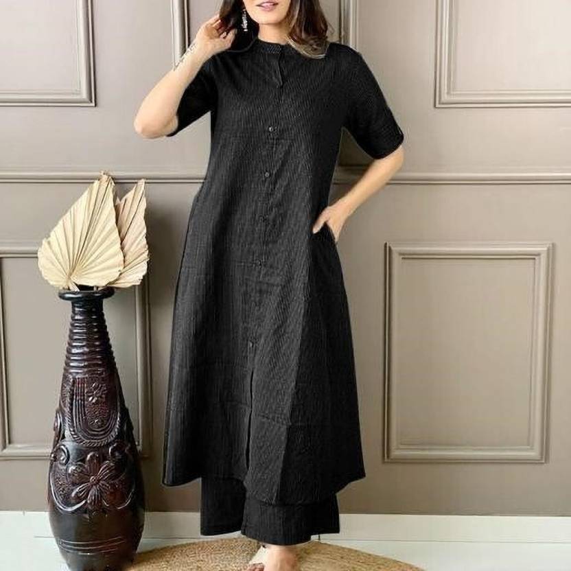 Women Pure Cotton Kurta Palazzo Set