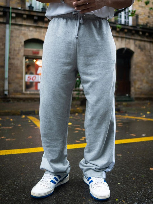 Men Striped Relaxed-Fit Mid-Rise Track Pants