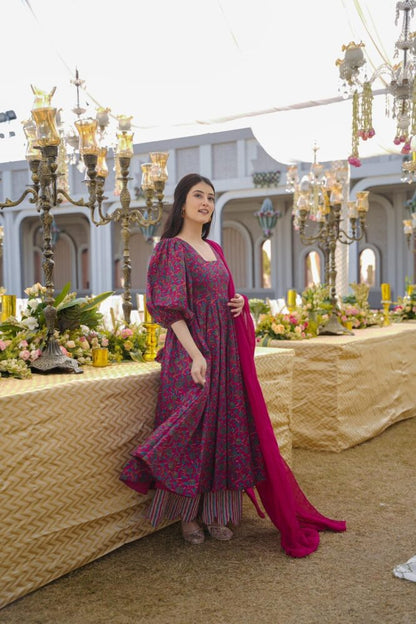 NAYESHA COTTON KURTA-PALAZZO SET