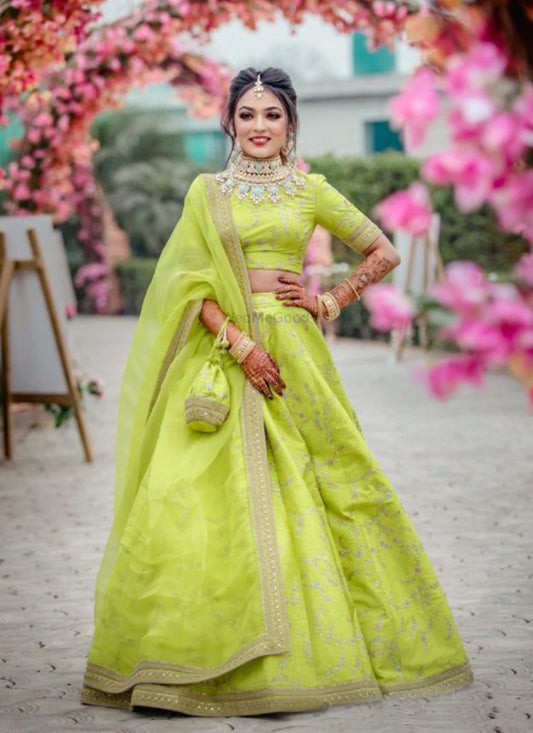 Green Lehenga Choli For Wedding