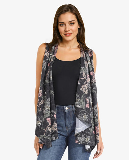 RELAXED FIT TROPICAL PRINT SHRUG