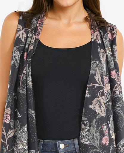 RELAXED FIT TROPICAL PRINT SHRUG