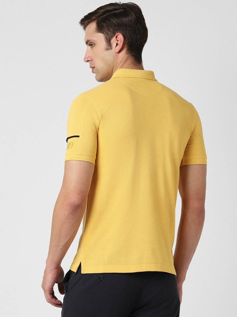 Solid Men Polo Neck T-Shirt