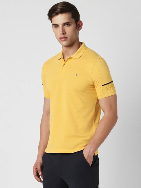 Solid Men Polo Neck T-Shirt