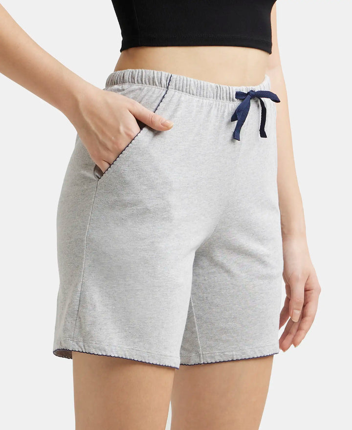 Women Mid-Rise Cotton Shorts