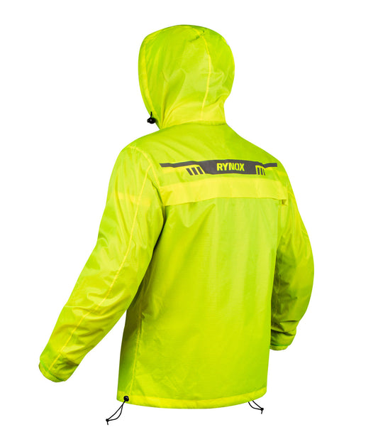 Rynox H2GO Pro 3 Rain Jacket â€“ Hiviz Green