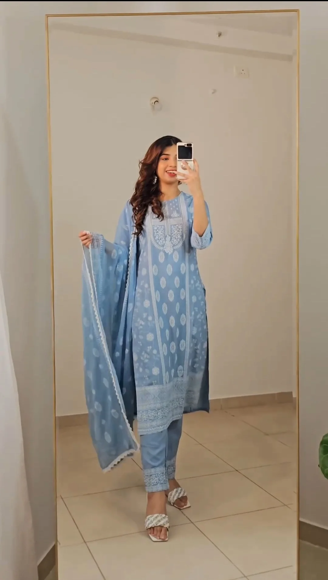 Sky Blue Ready made Pakistani Suit