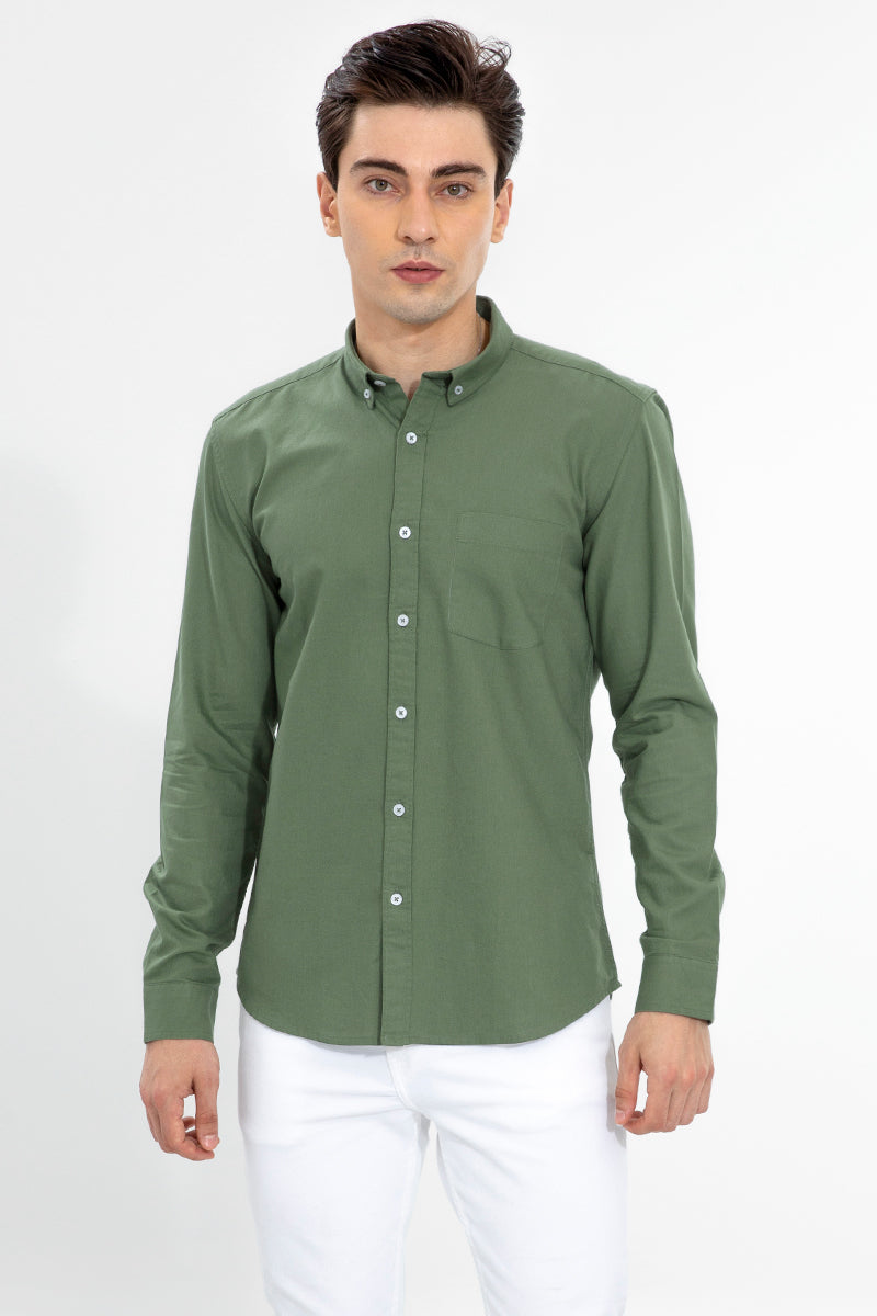 SOFT-HUE GREEN SHIRT