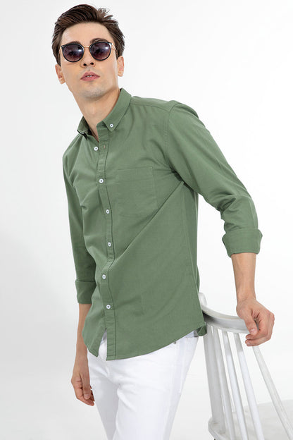 SOFT-HUE GREEN SHIRT