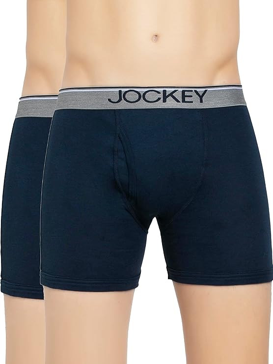 Men's Super Combed Cotton Rib Solid Boxer Brief with Ultrasoft Waistband