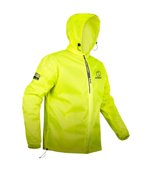 Rynox H2GO Pro 3 Rain Jacket – Hiviz Green