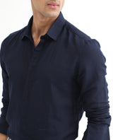 INVISIBLE PLACKET SOLID SHIRT