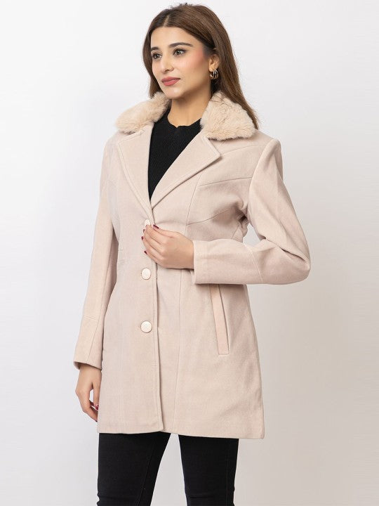 Winter Wear Tweed Led Flock Coat