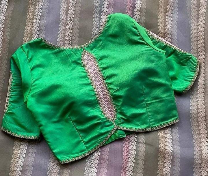 Attractive Silk Green Blouse