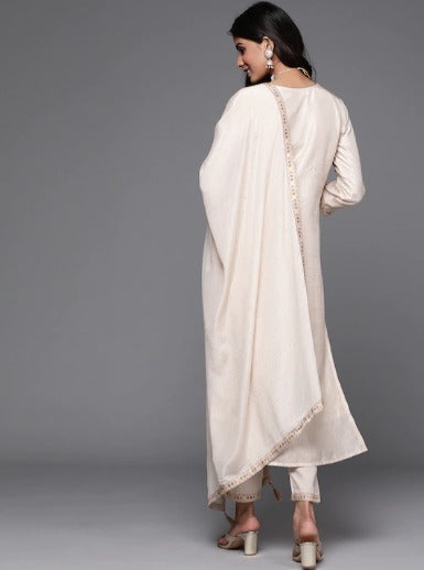 Women Ethnic Motifs Regular Kurta with Trousers & Dupatta