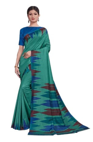 Uniform Saree Teal