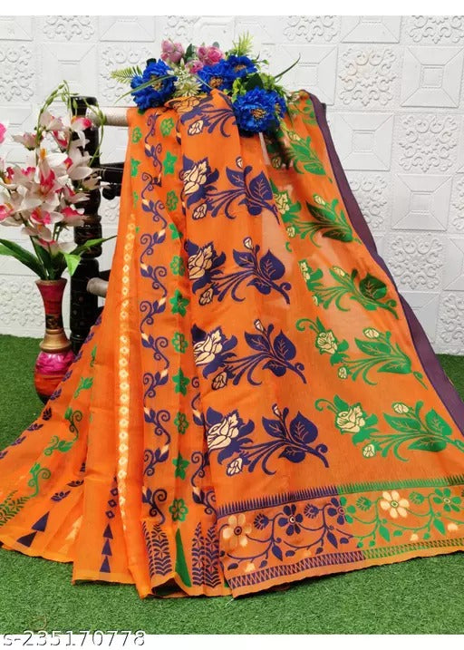 Woven Jamdani Cotton Silk Saree