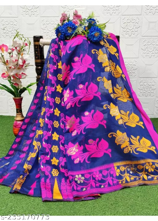 Woven Jamdani Cotton Silk Saree