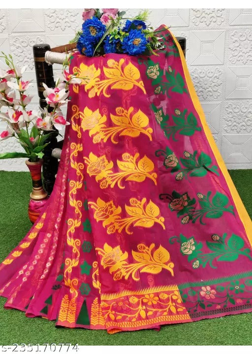 Woven Jamdani Cotton Silk Saree