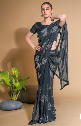 Embellished Sequined Saree