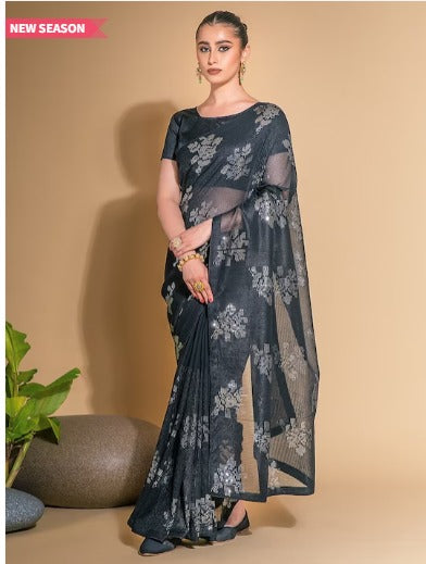 Embellished Sequined Saree