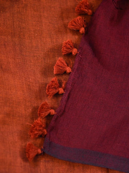 Suta Kesar and Plum Saree