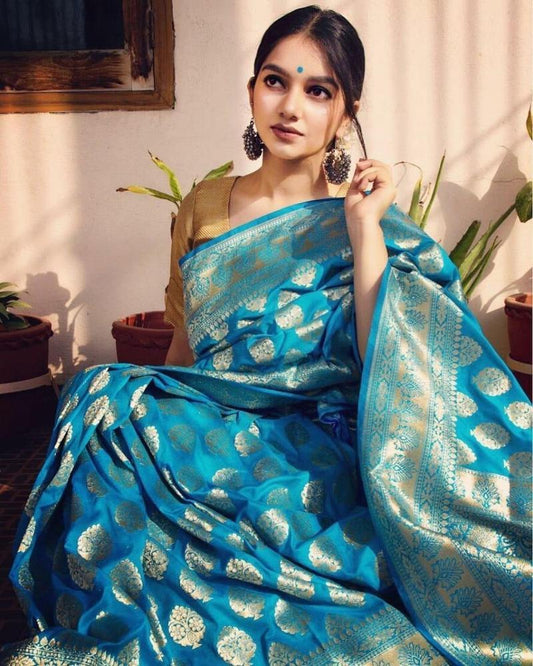 Woven Banarasi Jacquard Saree By Saree vale ₹1,499.00 ₹999.00