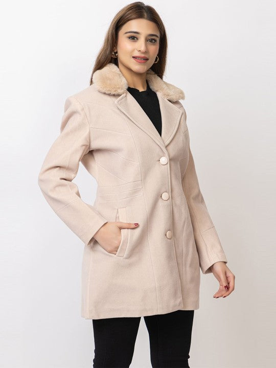 Winter Wear Tweed Led Flock Coat