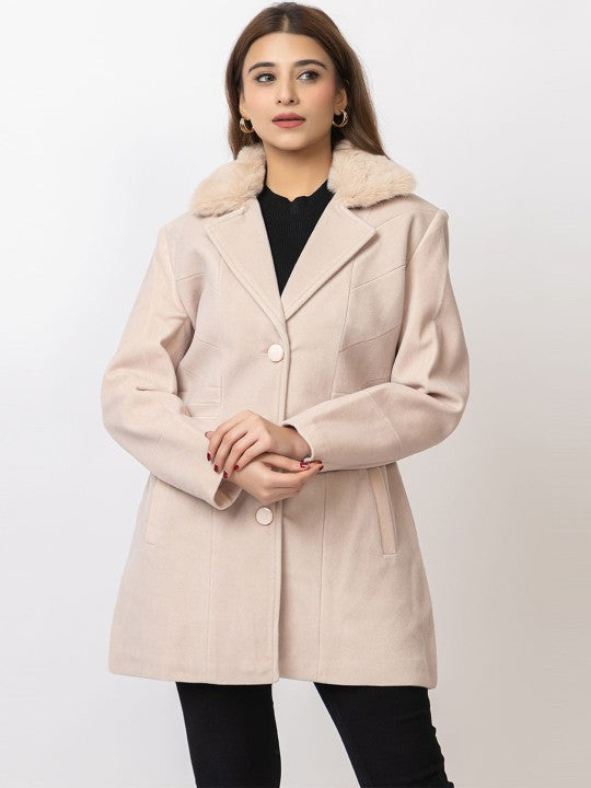 Winter Wear Tweed Led Flock Coat