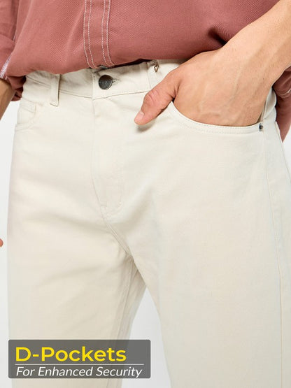 Men Mid-Rise Easy Wash Pure Cotton Chinos