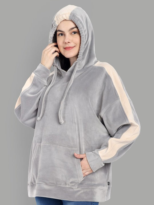 Oversized-Fit Hooded Pullover