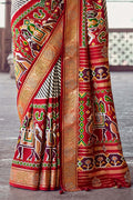 Ivory White Banarasi Patola Saree