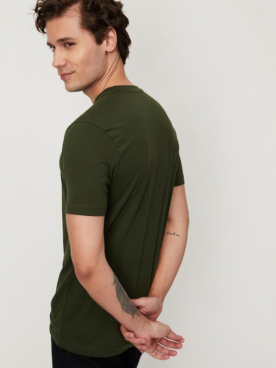 Round Neck Short Sleeves Cotton Lounge Tshirts