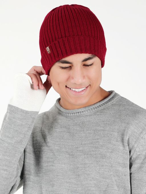 Maroon Winter Beanie Cap