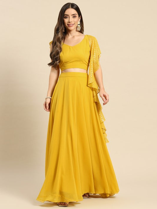 Remarkable Yellow Color Designer party wear lehenga Online