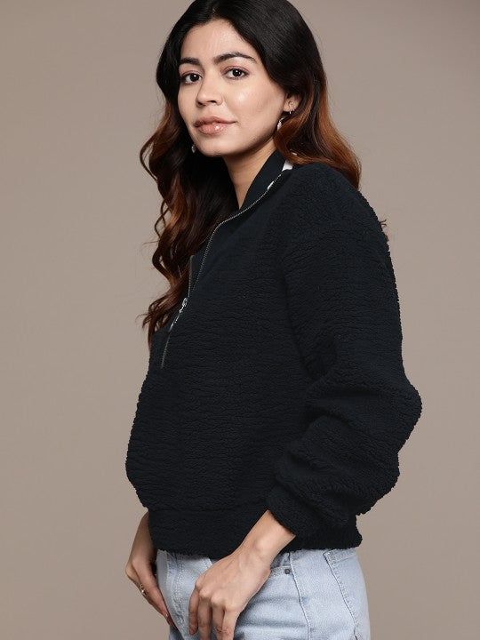 Half-Zipper Sherpa Sweatshirt