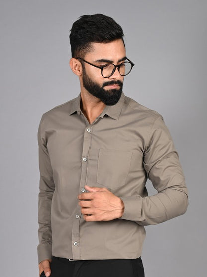 Slim Fit Spread Collar Long Sleeves Formal Shirt