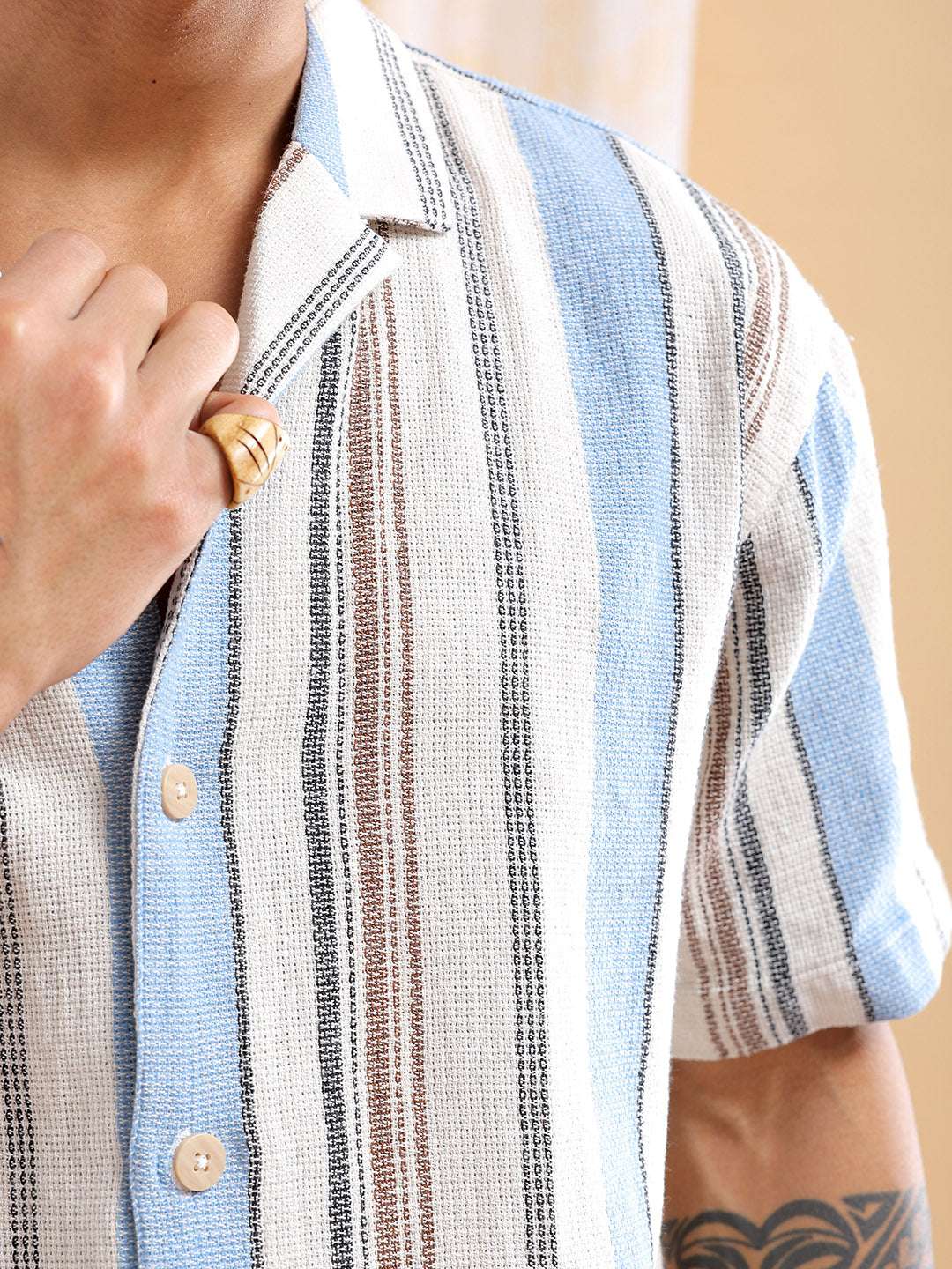 Men Striped Shirt