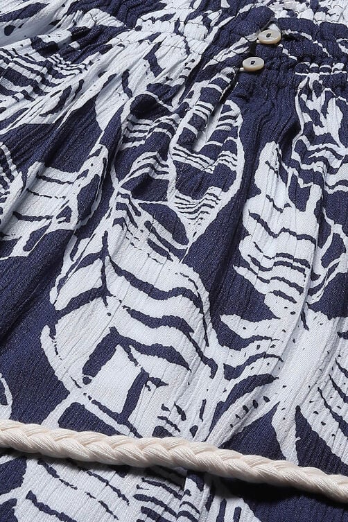 Biba Navy Printed Maxi Dress