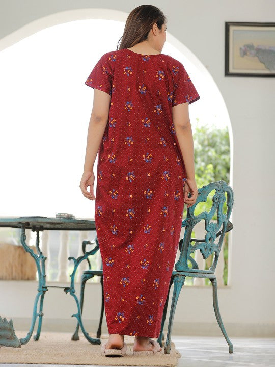 Printed Pure Cotton Maxi Nightdress