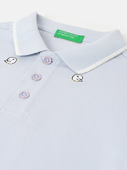 Boys Polo Collar Pure Cotton T-shirt