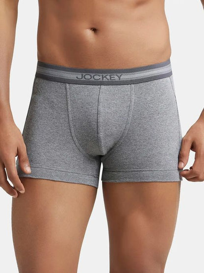 Mens Super Cotton Rib Solid Trunk with Stay Fresh Properties-Grey