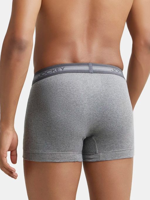 Mens Super Cotton Rib Solid Trunk with Stay Fresh Properties-Grey