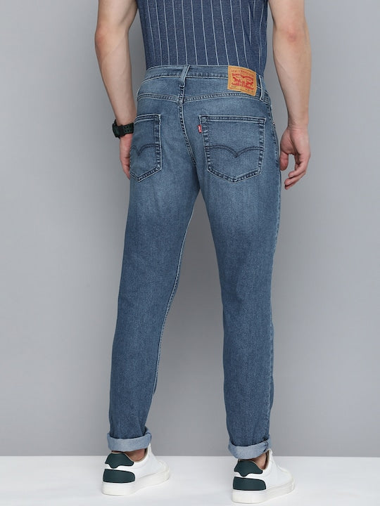 Men Slim Fit Low-Rise Light Fade Stretchable Jeans