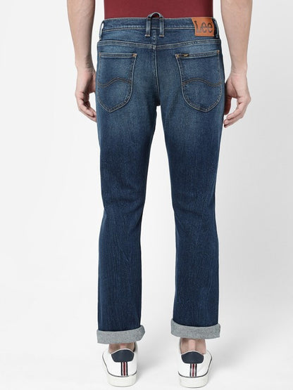 Men Blue Heavy Fade Stretchable Jeans